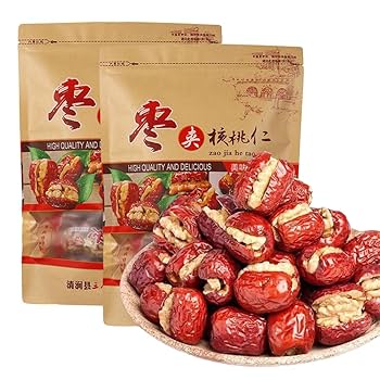 Amazon | 枣夹核桃 紅棗夾核桃 500g/袋 で粒が大きく 柔らかくて